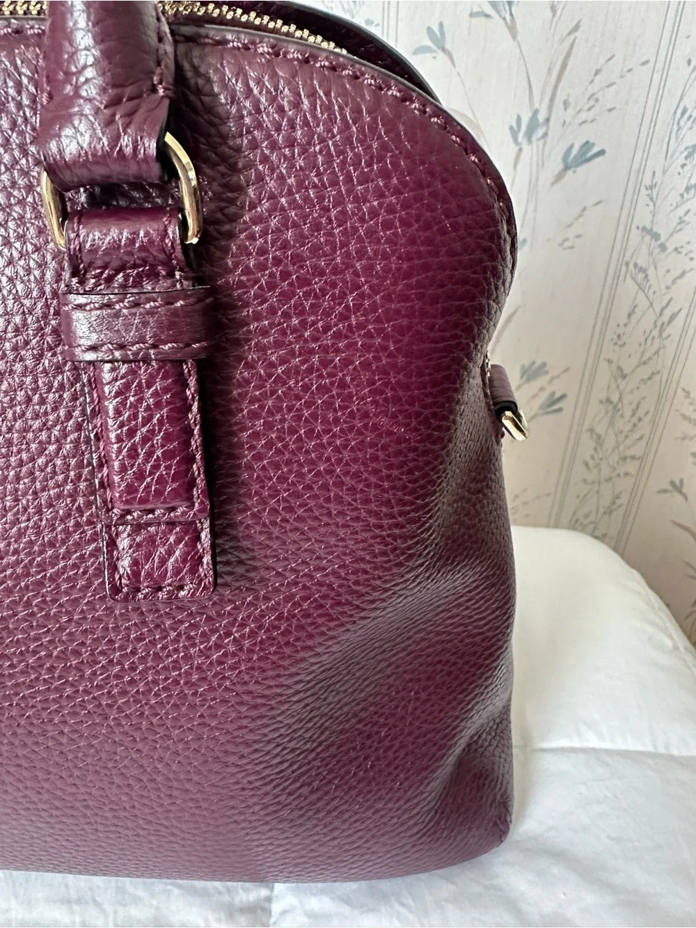 Kate Spade Plum Pebbled Leather Satchel